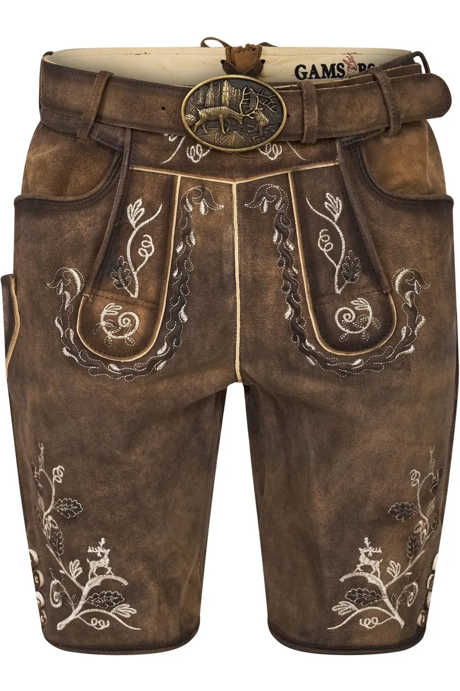 Lederhose Lemuel von Gamsbock in Braun