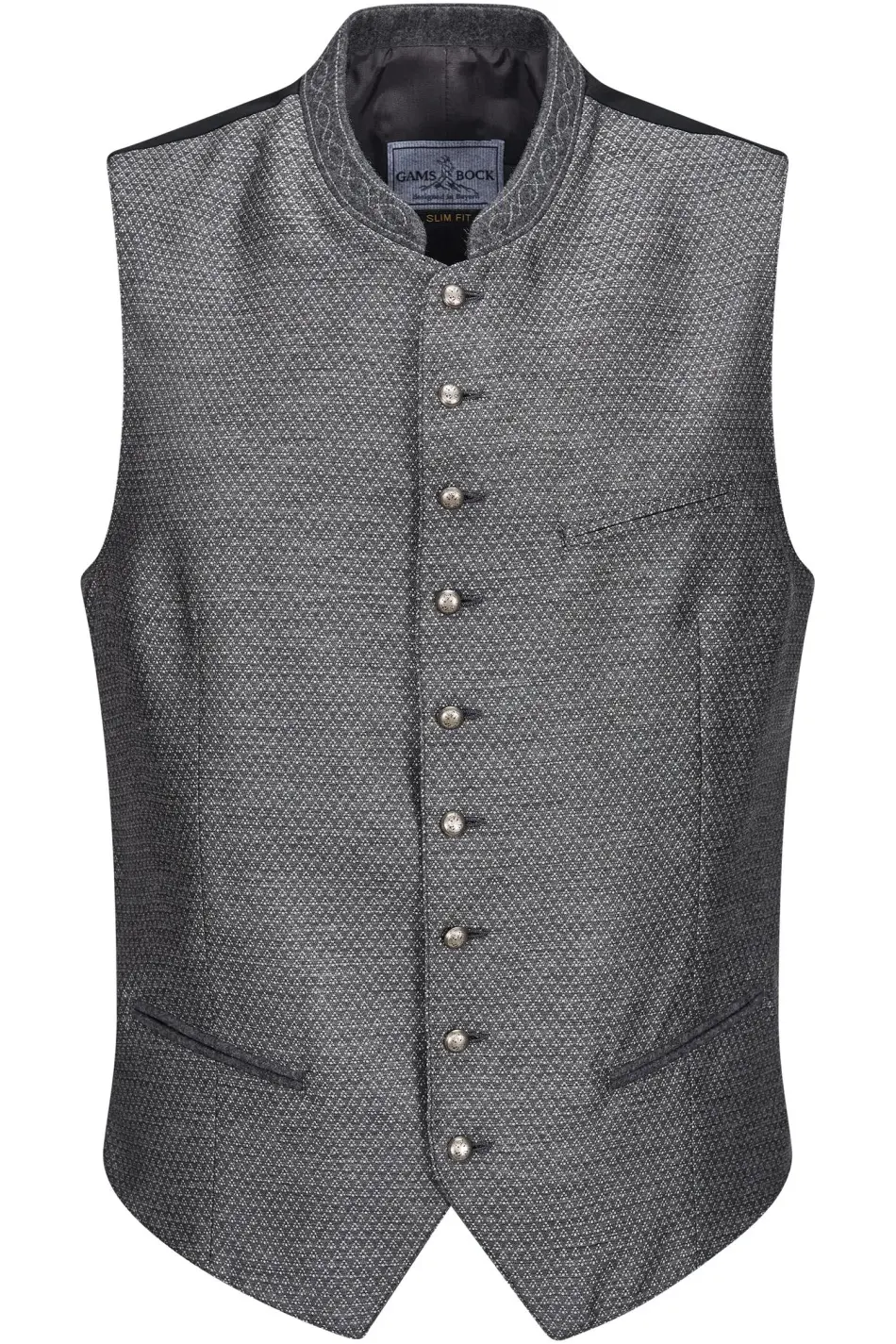 Trachtenweste Moritz von Gamsbock in Grau