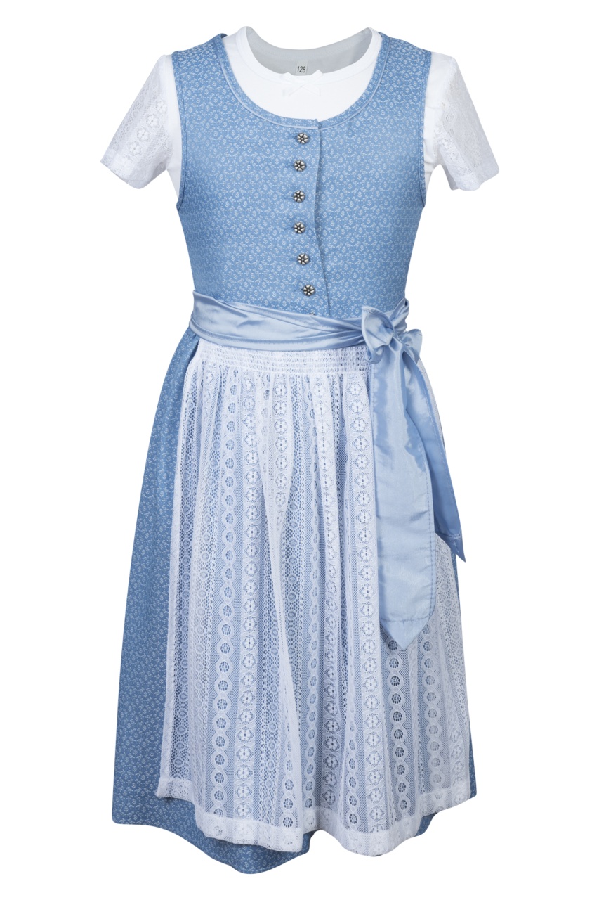 Kinderdirndl Anna von Gamsbock in Hellblau