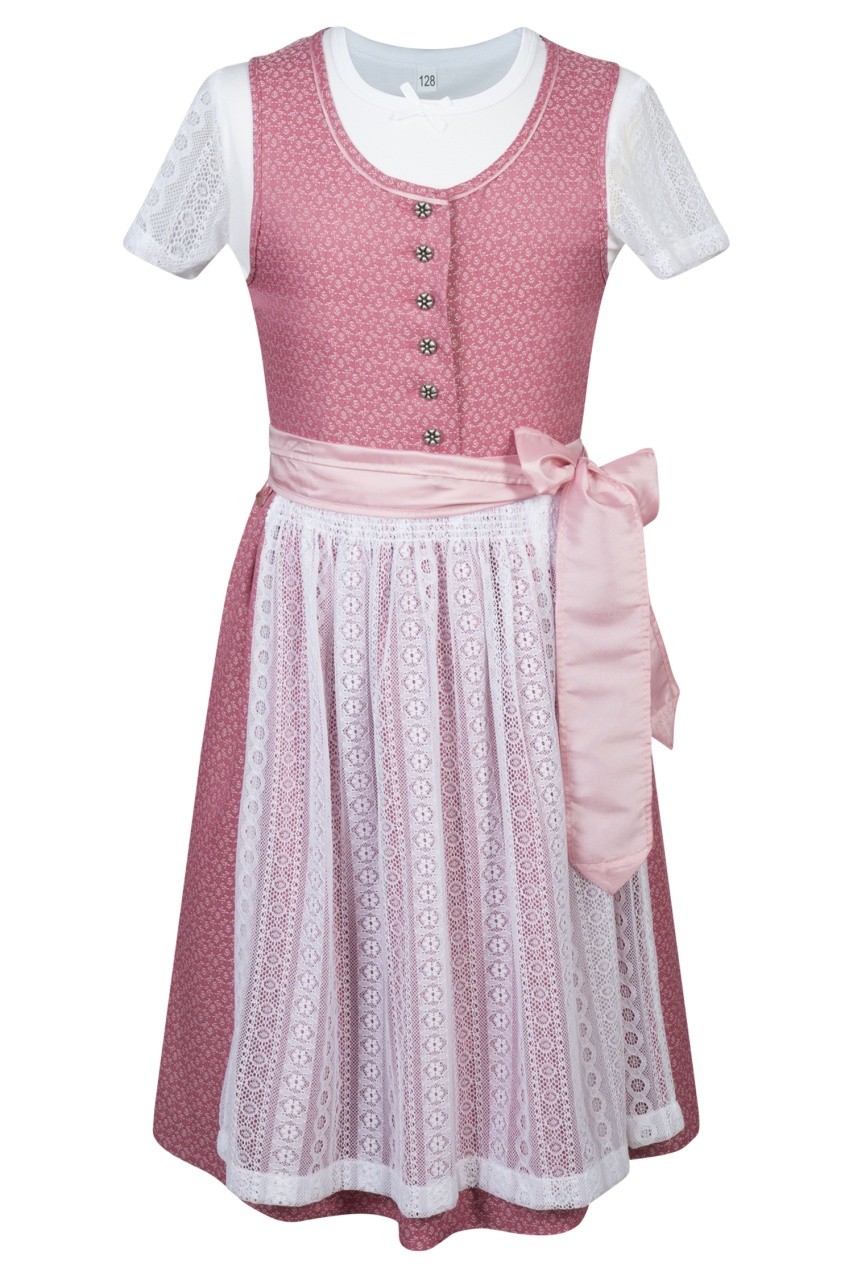 Kinderdirndl Anna von Gamsbock in Rosa