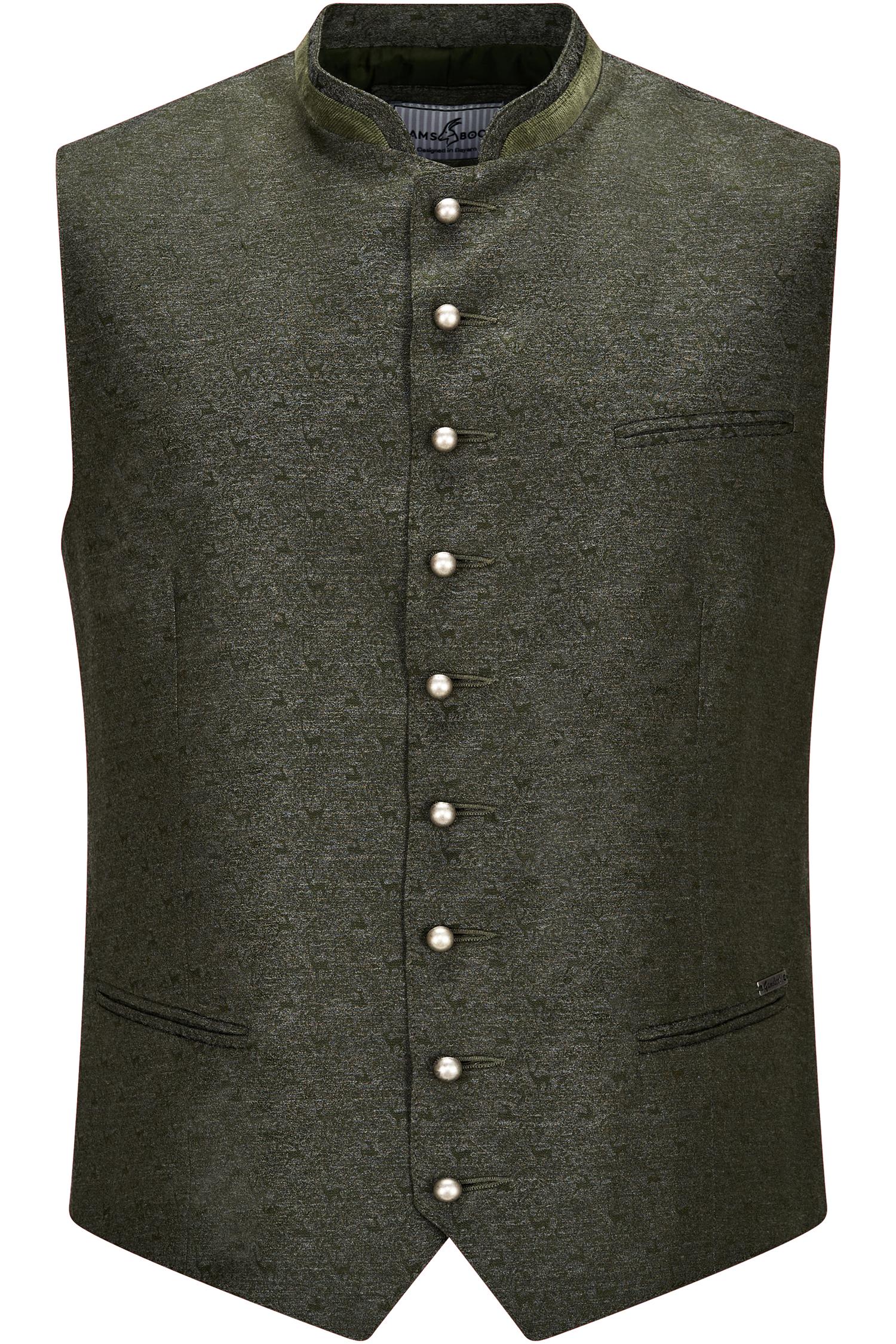 Trachtenweste Leopold von Gamsbock in Oliv