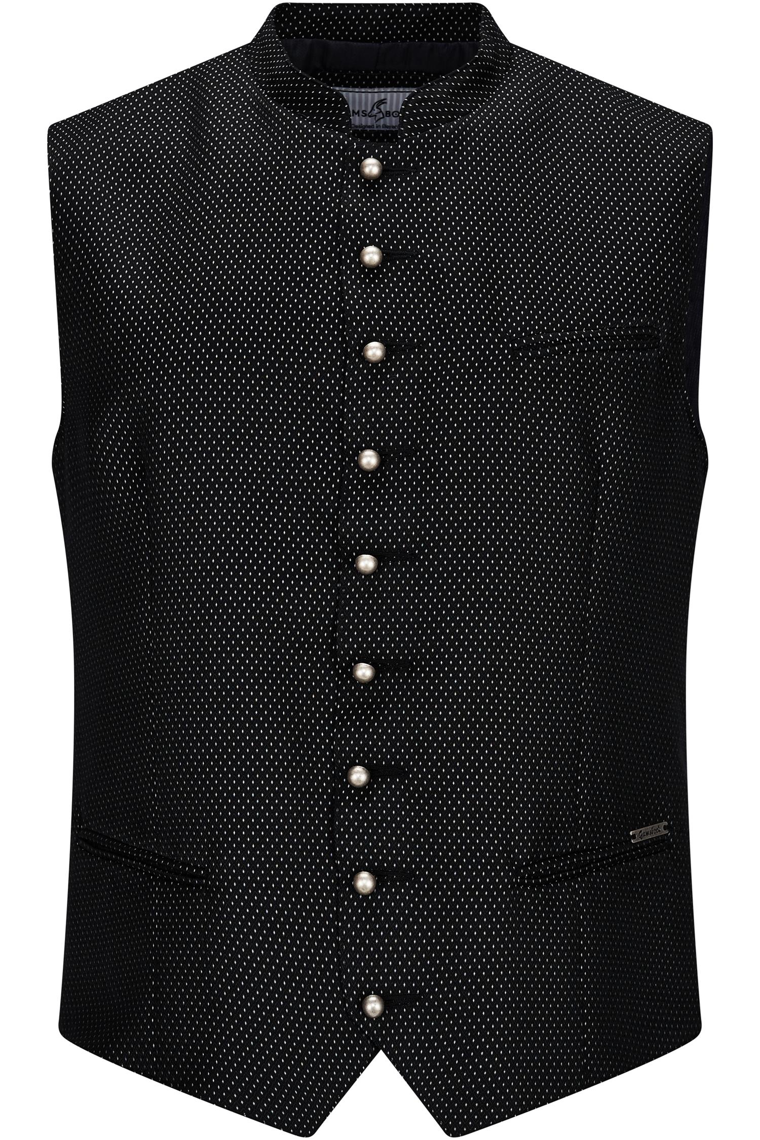 Trachtenweste Vincent von Gamsbock in Schwarz