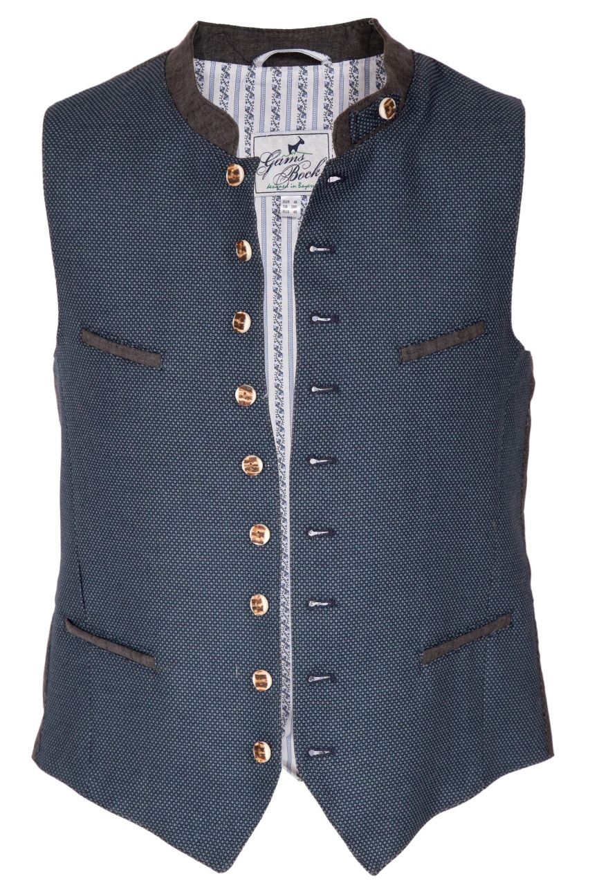 Trachtenweste von Gamsbock in Dunkelblau