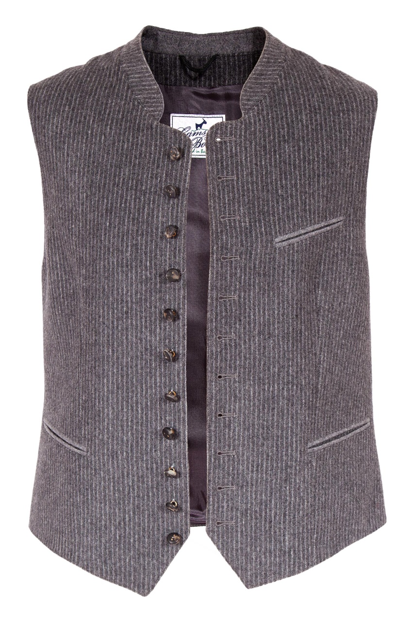 Trachtenweste Langenlois von Gamsbock in Hellgrau